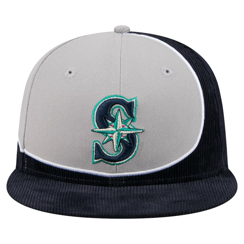 Seattle Mariners New Era Retro Split Corduroy Snapback Hat Sale