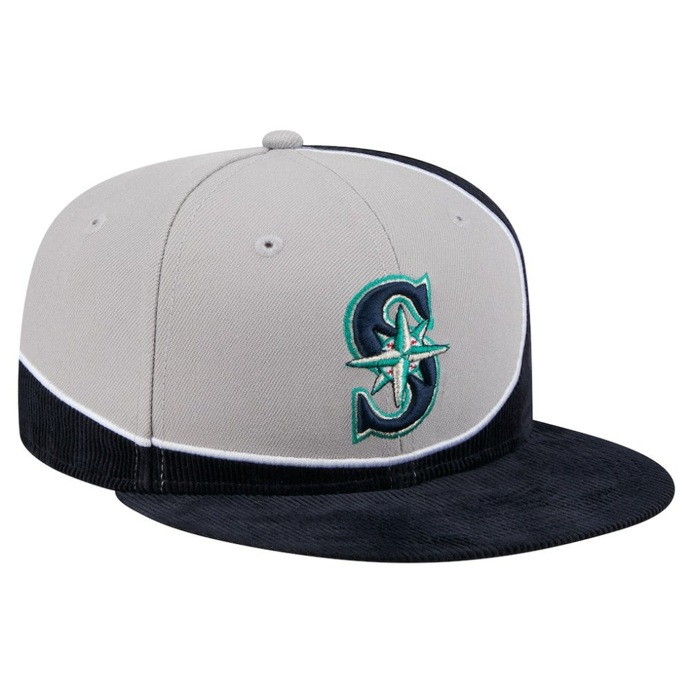 Seattle Mariners New Era Retro Split Corduroy Snapback Hat Sale