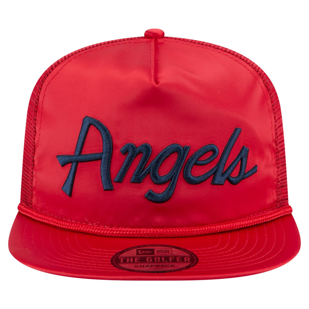 Los Angeles Angels New Era Retro Satin Script Golfer Adjustable Hat Online