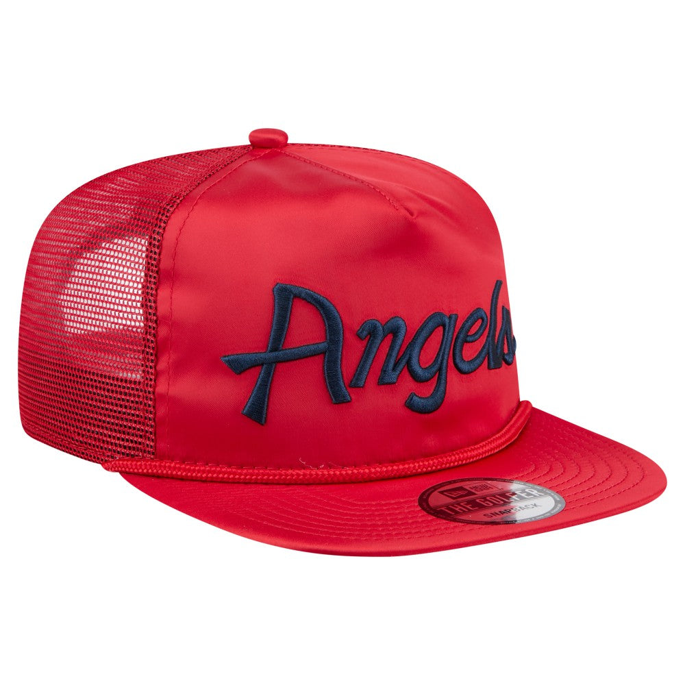 Los Angeles Angels New Era Retro Satin Script Golfer Adjustable Hat Online