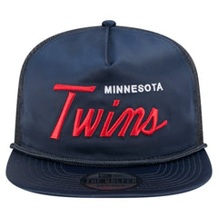 Minnesota Twins New Era Retro Satin Script Golfer Adjustable Hat Outlet