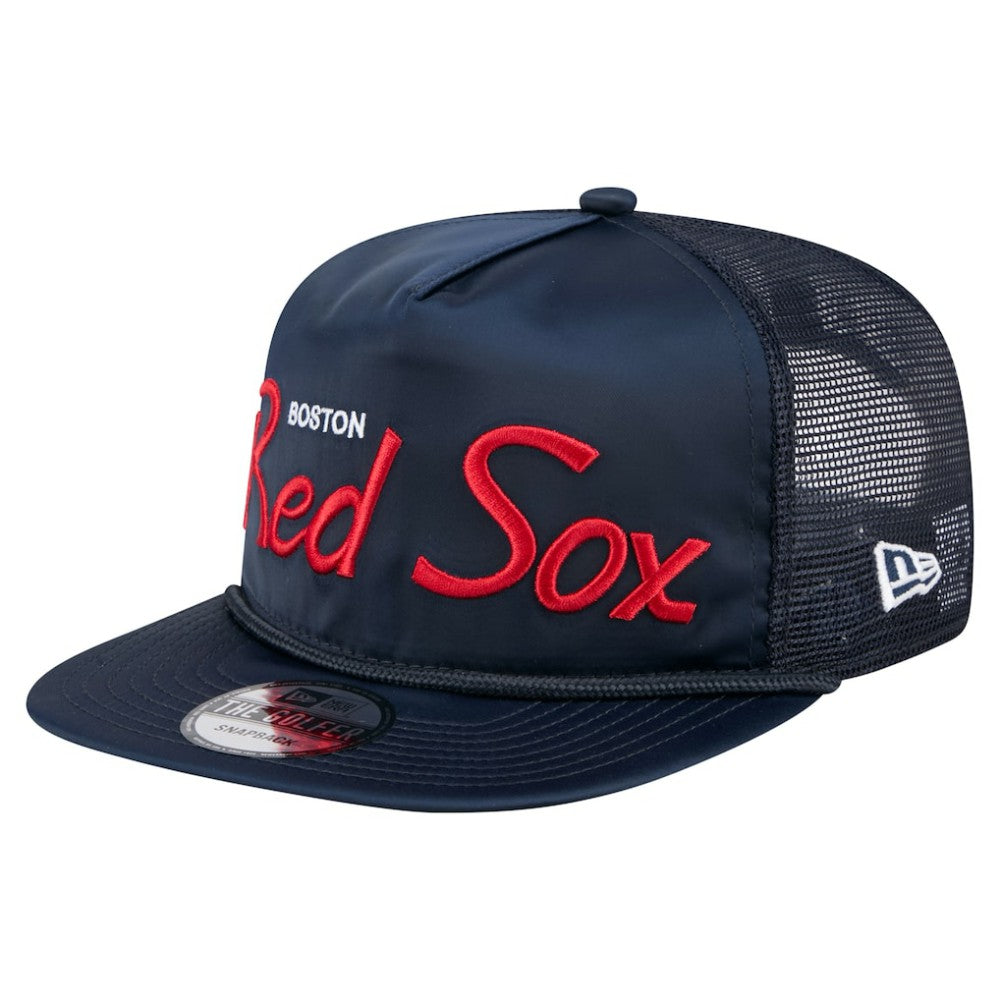 Boston Red Sox New Era Retro Satin Script Golfer Adjustable Hat Online