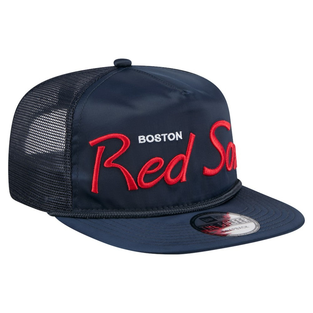Boston Red Sox New Era Retro Satin Script Golfer Adjustable Hat Online