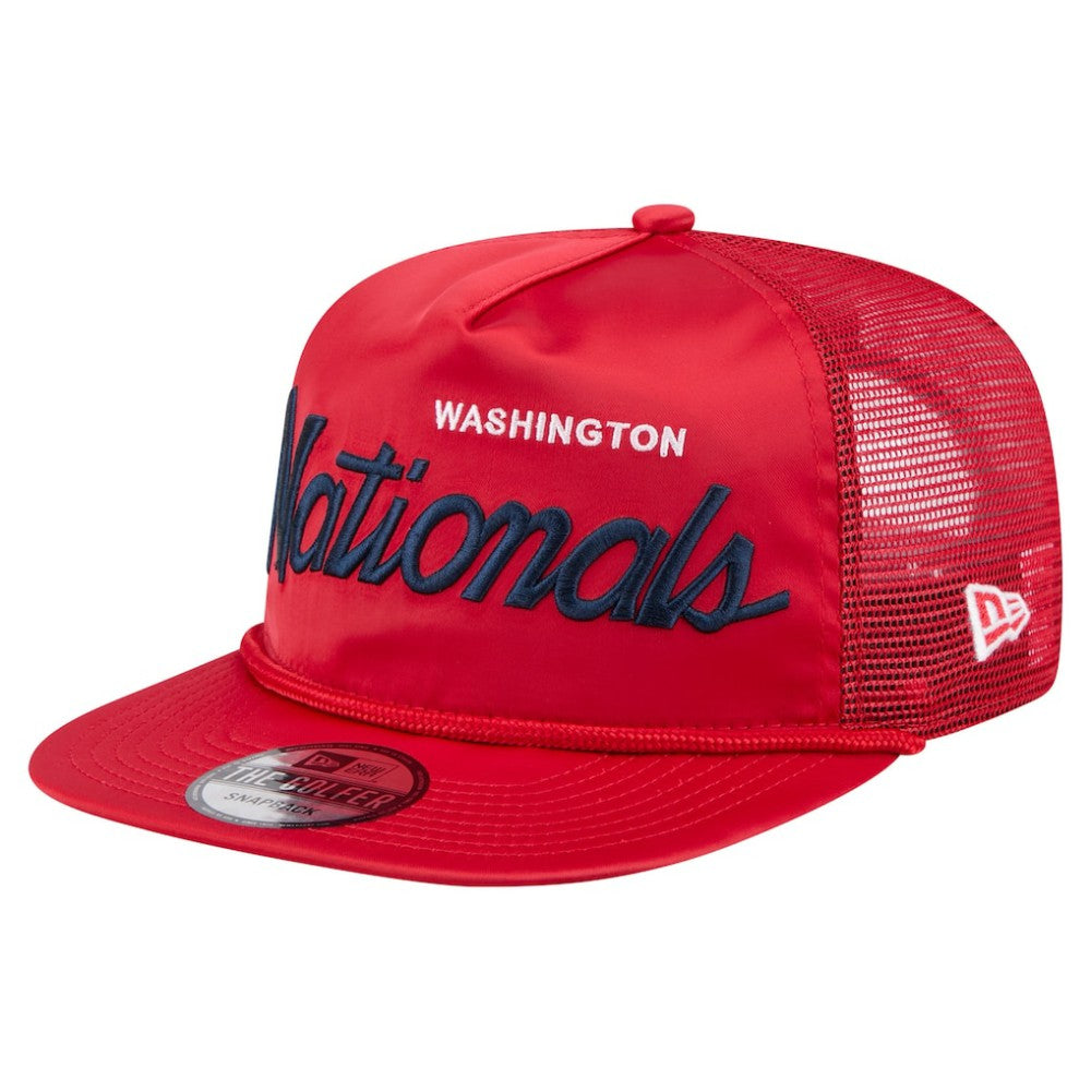 Washington Nationals New Era Retro Satin Script Golfer Adjustable Hat Near Me