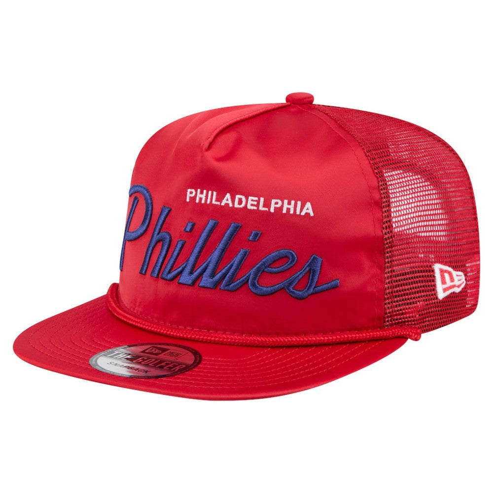 Philadelphia Phillies New Era Retro Satin Script Golfer Adjustable Hat Sale