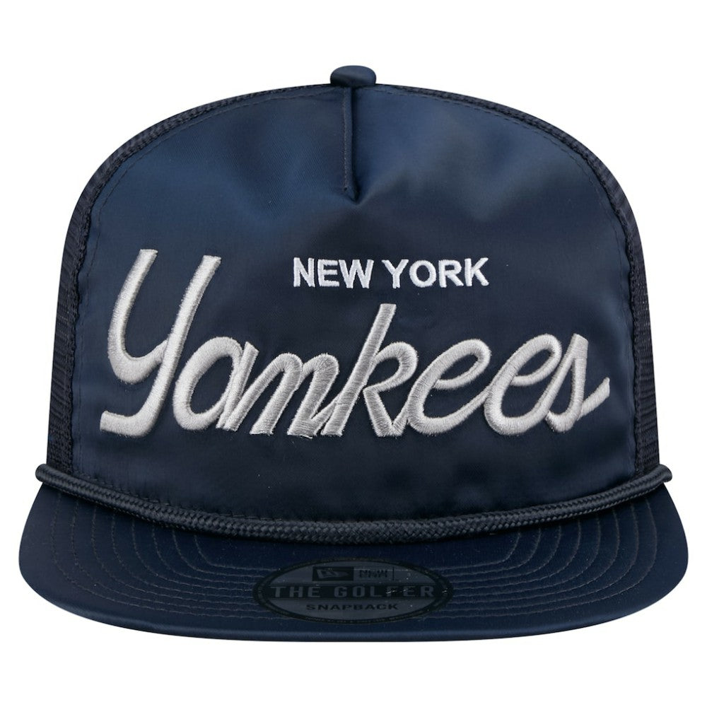 New York Yankees New Era Retro Satin Script Golfer Adjustable Hat Outlet