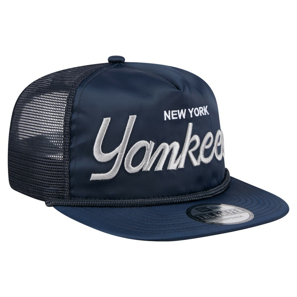 New York Yankees New Era Retro Satin Script Golfer Adjustable Hat Outlet