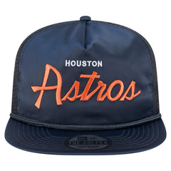 Houston Astros New Era Retro Satin Script Golfer Adjustable Hat Online