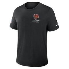 Chicago Bears Tall 2025 NFL Crucial Catch Tri-Blend Dri-FIT T-Shirt - Black - Nike