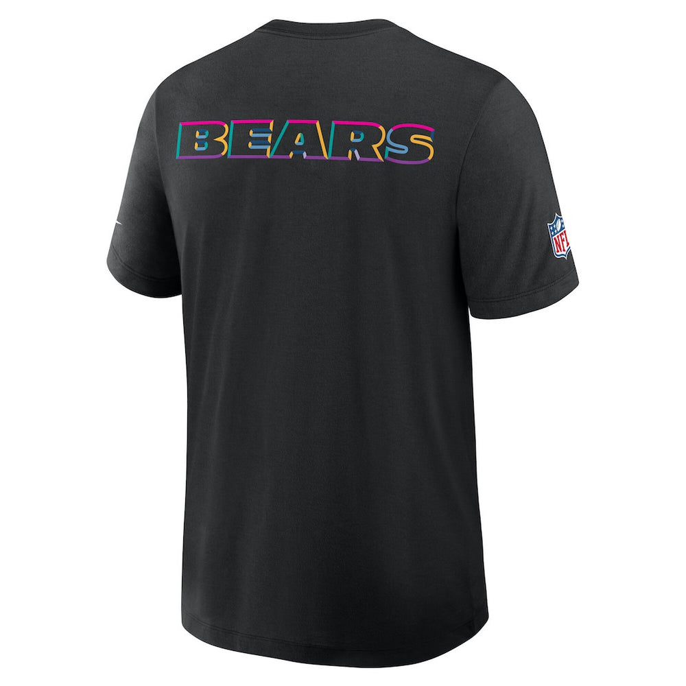 Chicago Bears Tall 2025 NFL Crucial Catch Tri-Blend Dri-FIT T-Shirt - Black - Nike