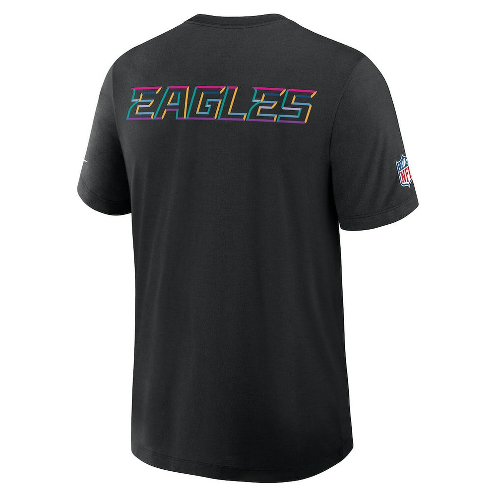 Philadelphia Eagles Tall 2025 NFL Crucial Catch Tri-Blend Dri-FIT T-Shirt - Black - Nike