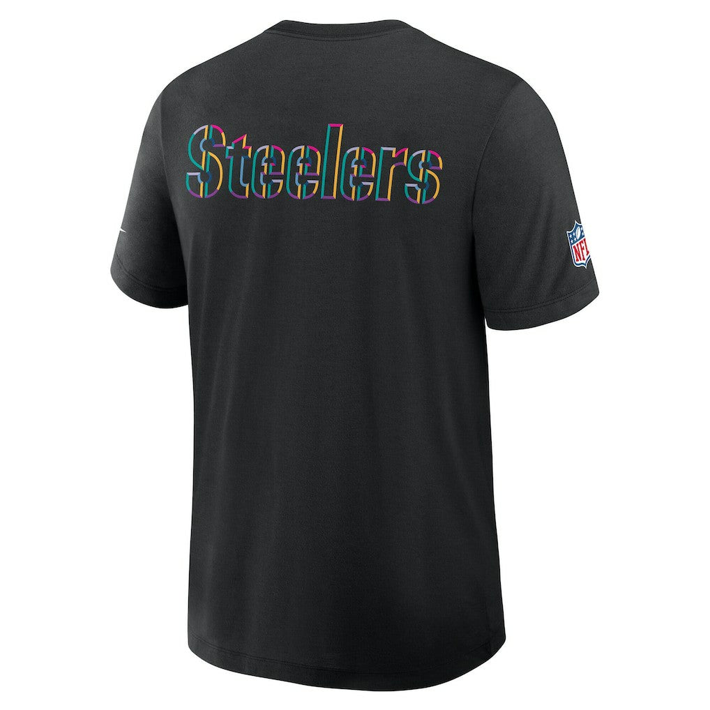 Pittsburgh Steelers Tall 2025 NFL Crucial Catch Tri-Blend Dri-FIT T-Shirt - Black - Nike