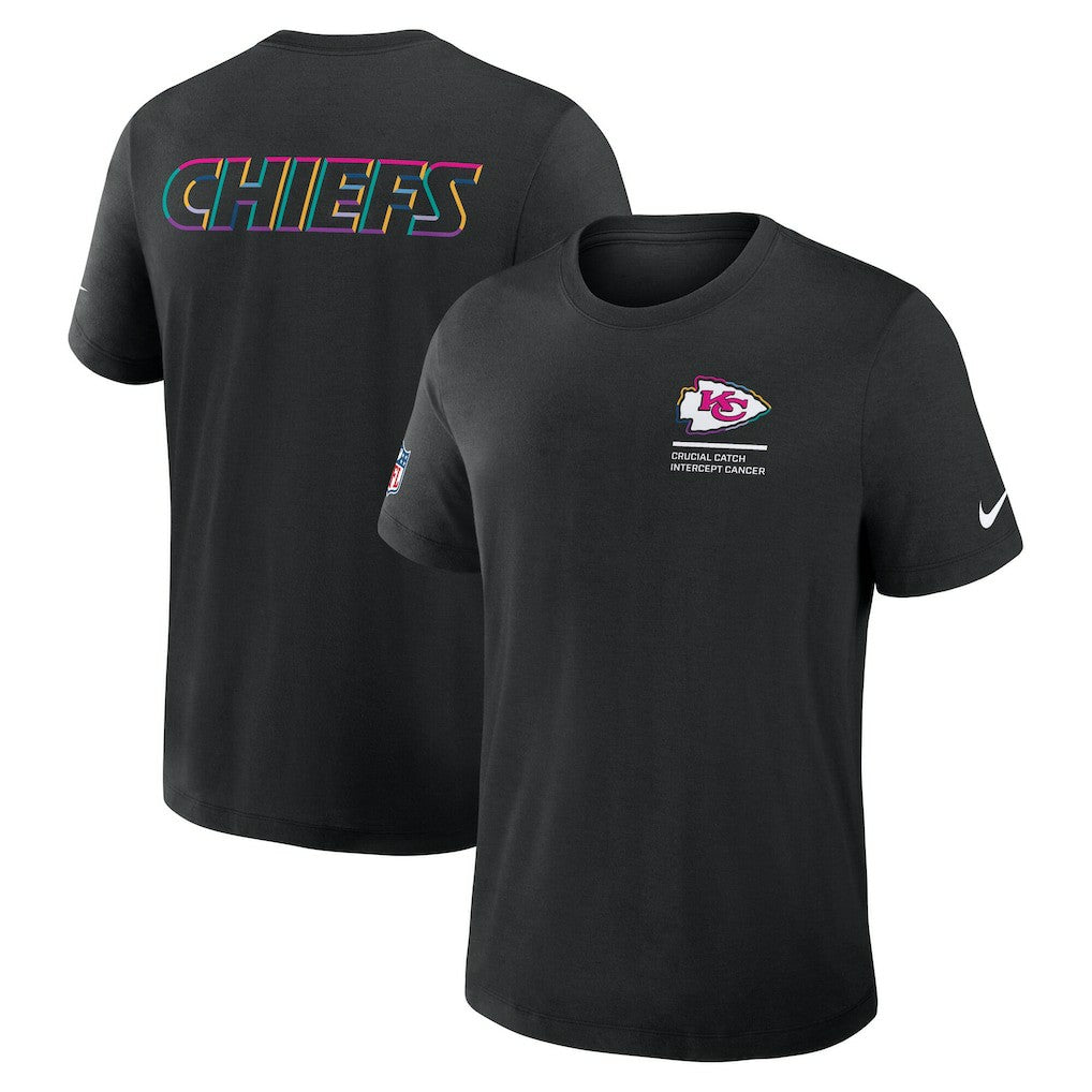 Kansas City Chiefs Tall 2025 NFL Crucial Catch Tri-Blend Dri-FIT T-Shirt - Black - Nike