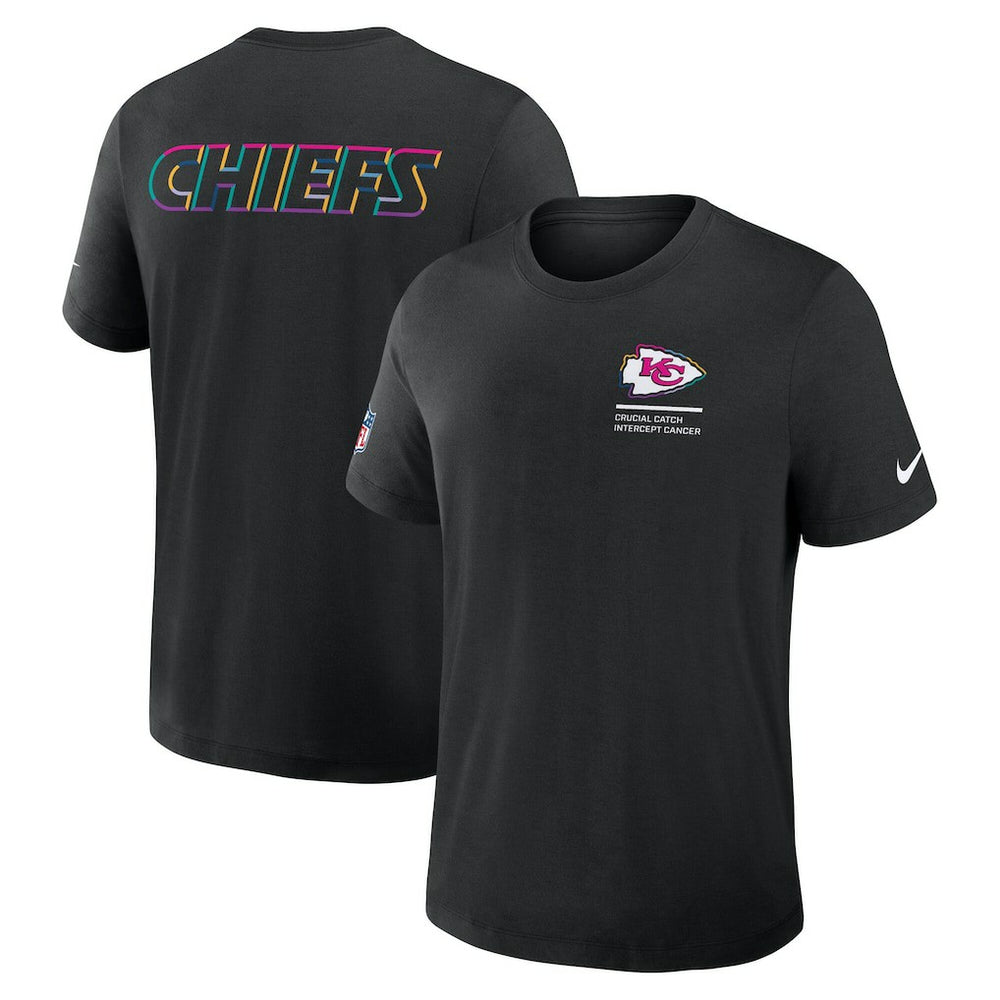 Kansas City Chiefs Tall 2025 NFL Crucial Catch Tri-Blend Dri-FIT T-Shirt - Black - Nike