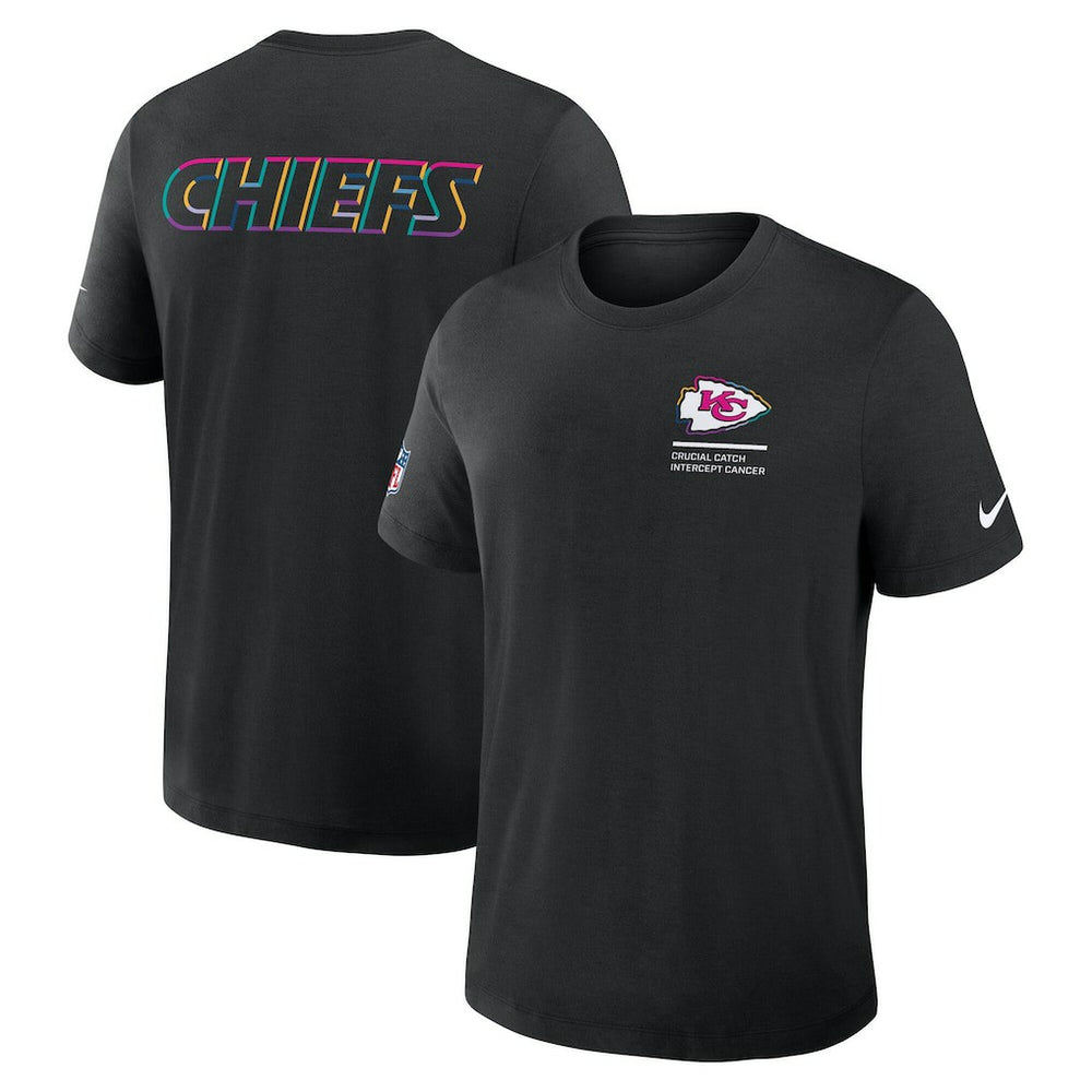 Kansas City Chiefs Tall 2025 NFL Crucial Catch Tri-Blend Dri-FIT T-Shirt - Black - Nike