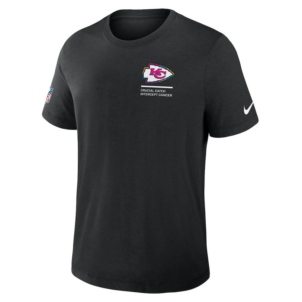 Kansas City Chiefs Tall 2025 NFL Crucial Catch Tri-Blend Dri-FIT T-Shirt - Black - Nike