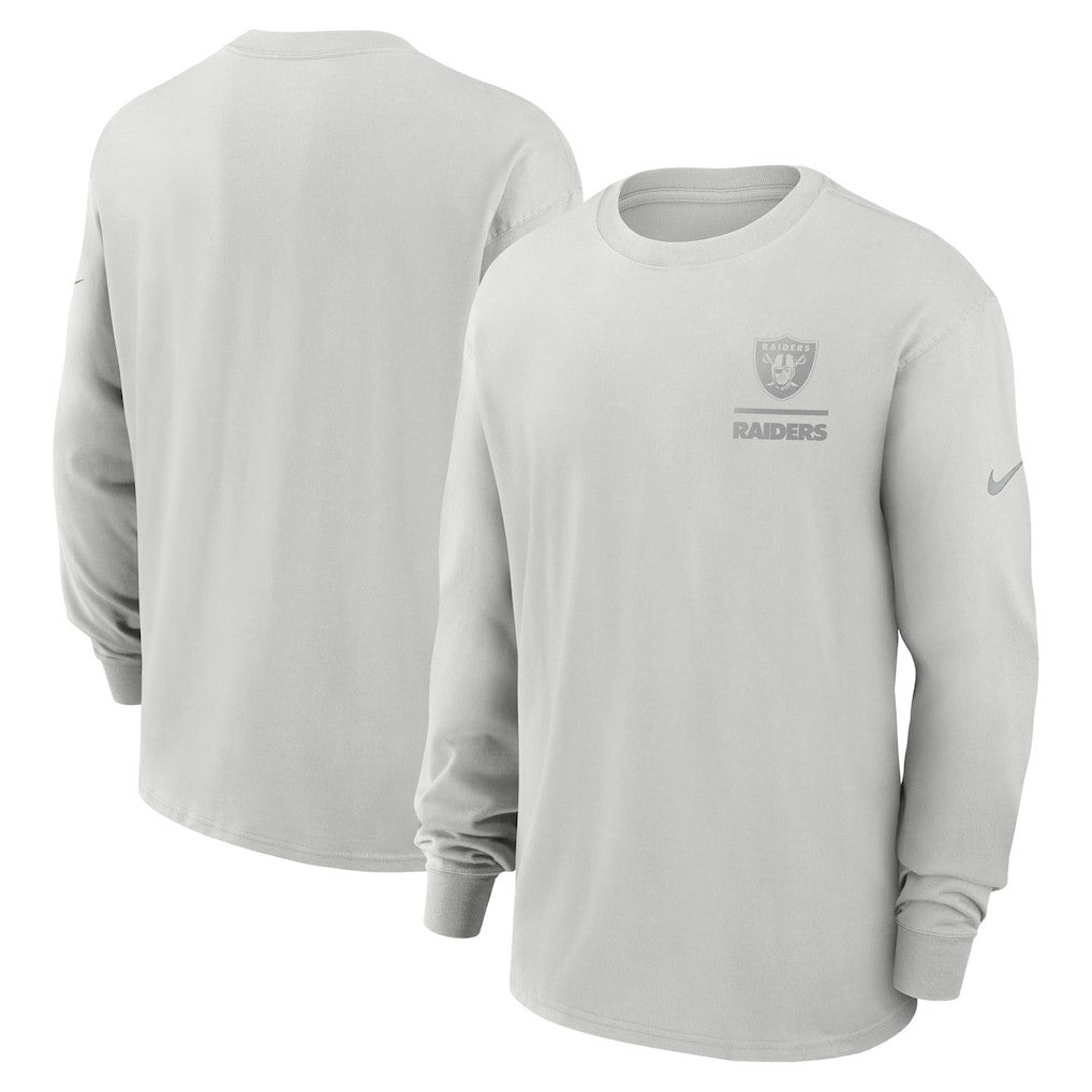 Las Vegas Raiders Essential Heavy Max90 Long Sleeve T-Shirt - Gray - Nike