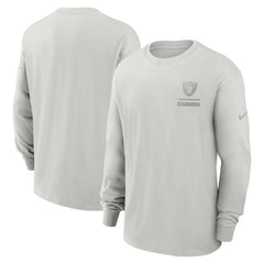 Las Vegas Raiders Essential Heavy Max90 Long Sleeve T-Shirt - Gray - Nike