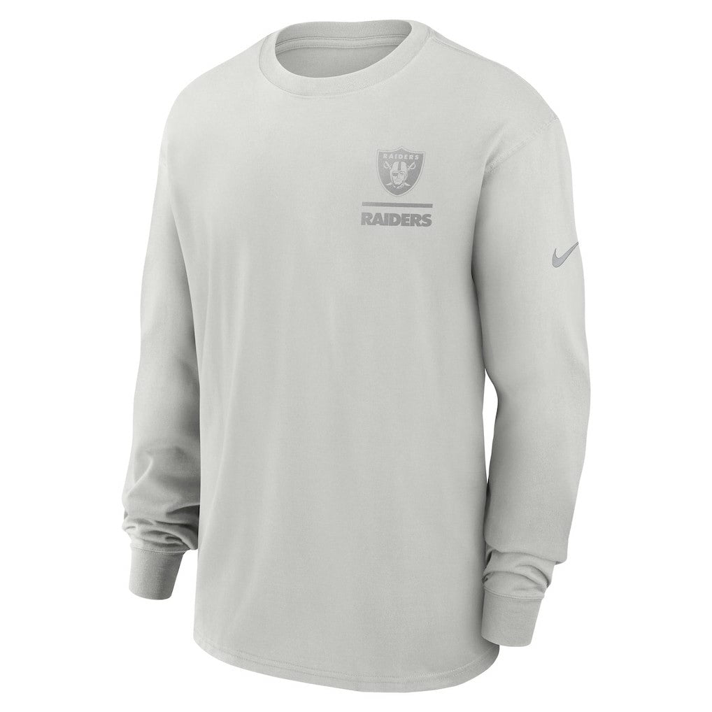 Las Vegas Raiders Essential Heavy Max90 Long Sleeve T-Shirt - Gray - Nike