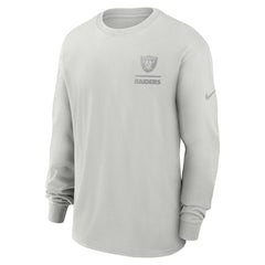 Las Vegas Raiders Essential Heavy Max90 Long Sleeve T-Shirt - Gray - Nike