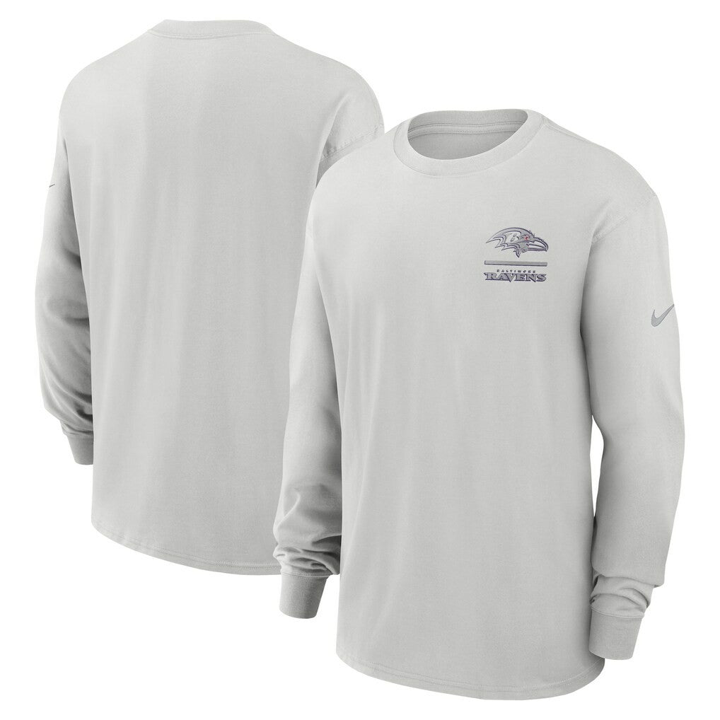 Baltimore Ravens Essential Heavy Max90 Long Sleeve T-Shirt - Gray - Nike