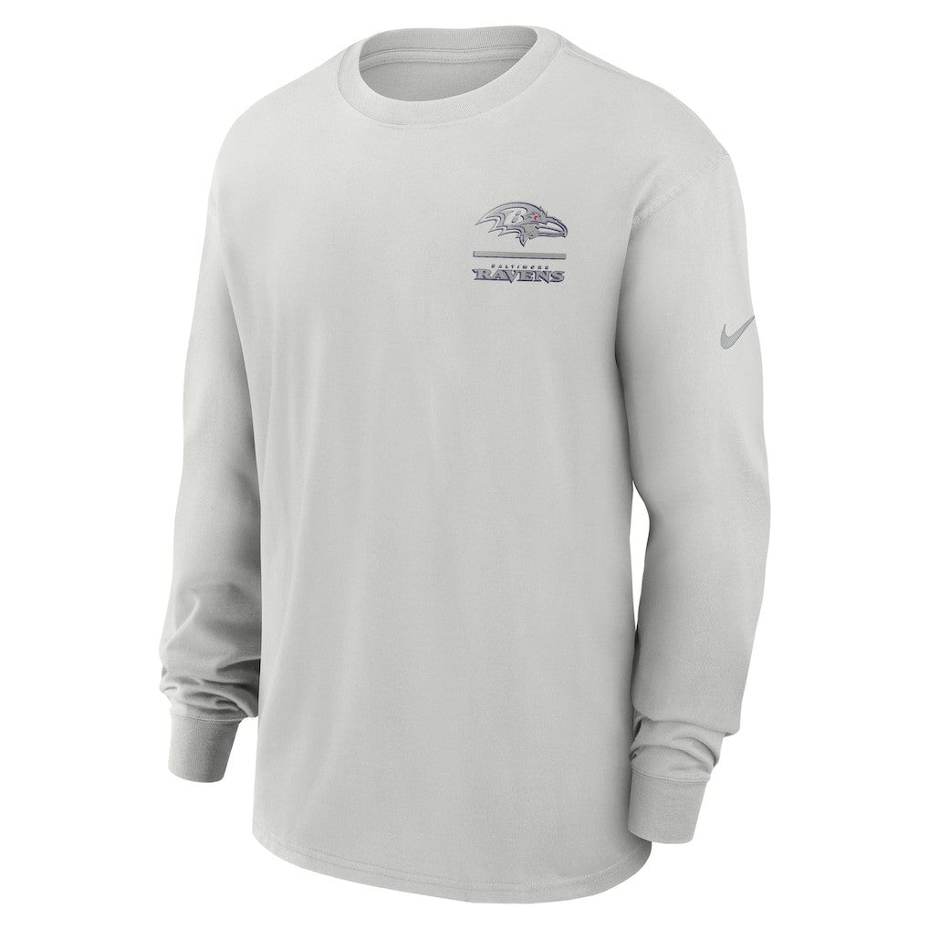 Baltimore Ravens Essential Heavy Max90 Long Sleeve T-Shirt - Gray - Nike