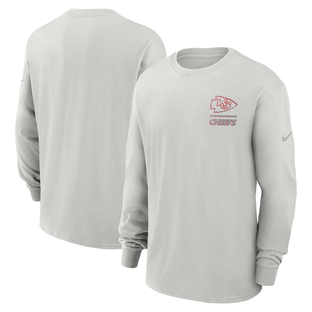 Kansas City Chiefs Essential Heavy Max90 Long Sleeve T-Shirt - Gray - Nike