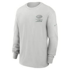 New York Jets Essential Heavy Max90 Long Sleeve T-Shirt - Gray - Nike