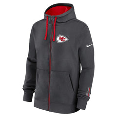 Kansas City Chiefs Primetime Club Full-Zip Hoodie - Anthracite - Nike