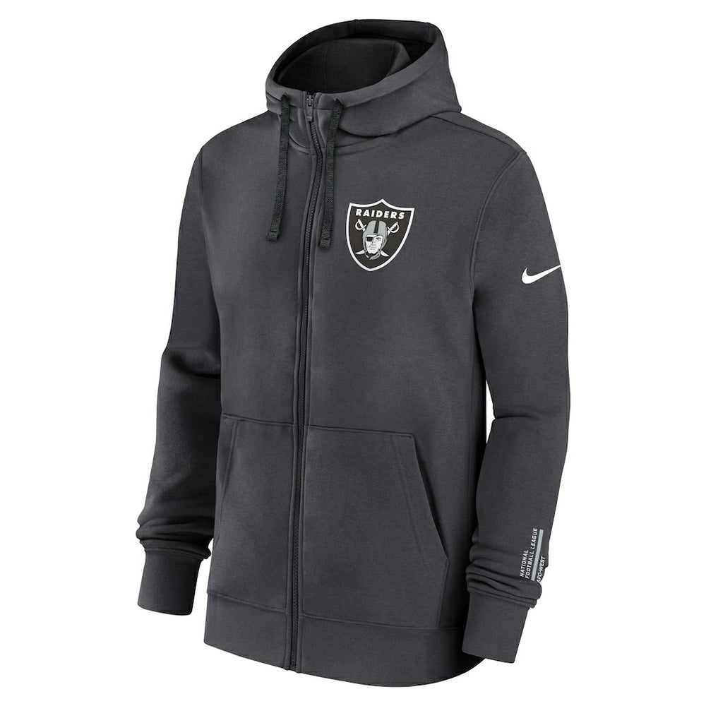 Las Vegas Raiders Primetime Club Full-Zip Hoodie - Anthracite - Nike