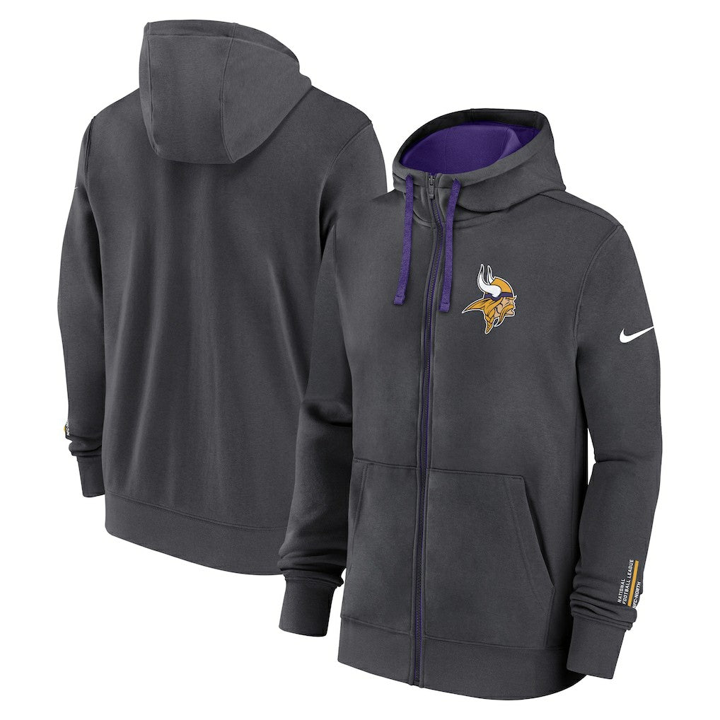 Minnesota Vikings Primetime Club Full-Zip Hoodie - Anthracite - Nike