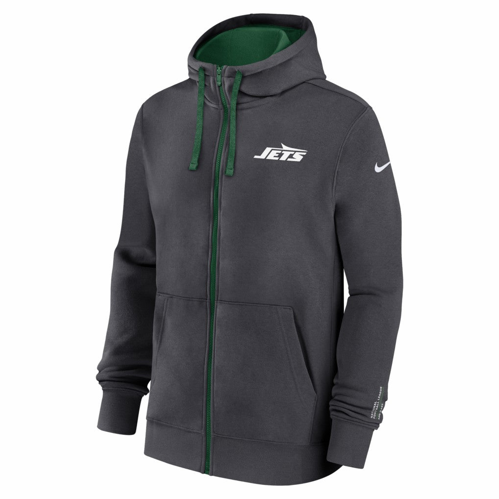 New York Jets Primetime Club Full-Zip Hoodie - Anthracite - Nike