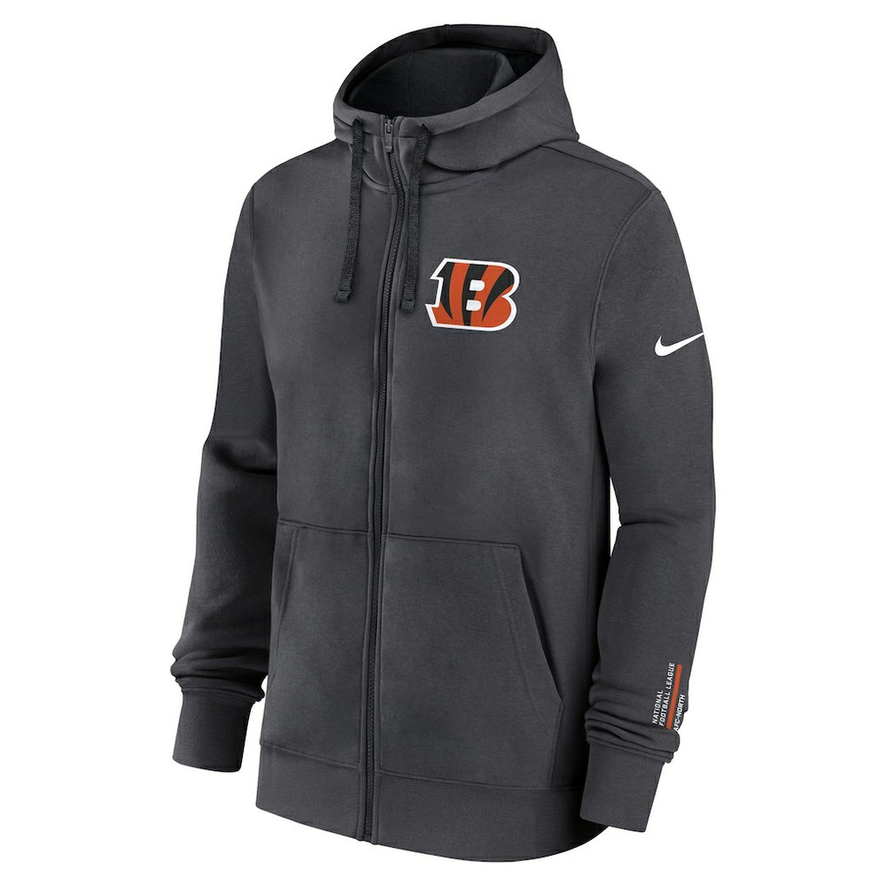 Cincinnati Bengals Primetime Club Full-Zip Hoodie - Anthracite - Nike