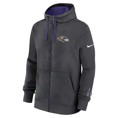 Baltimore Ravens Primetime Club Full-Zip Hoodie - Anthracite - Nike