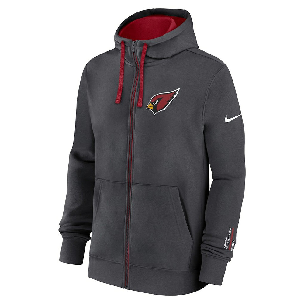 Arizona Cardinals Primetime Club Full-Zip Hoodie - Anthracite - Nike