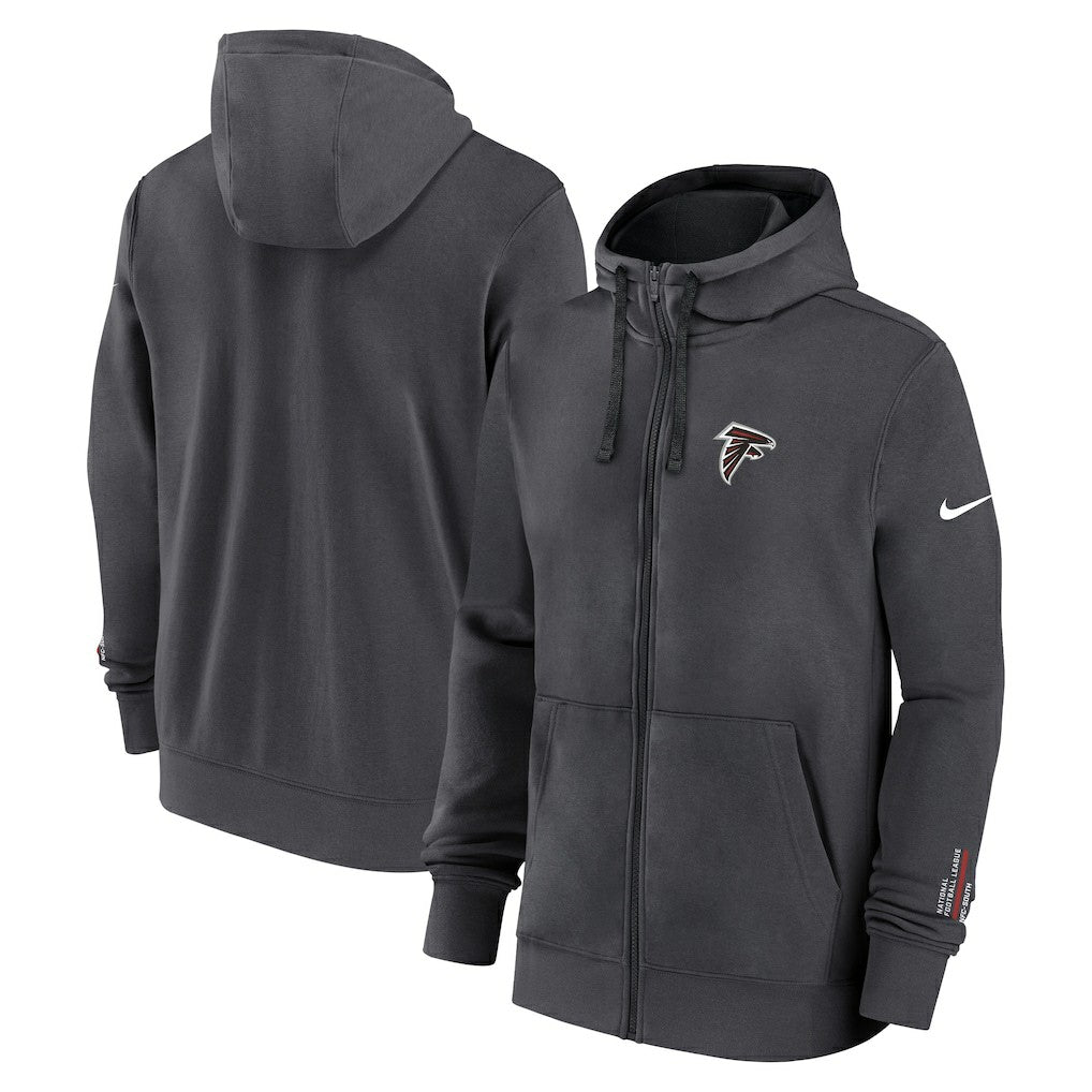Atlanta Falcons Primetime Club Full-Zip Hoodie - Anthracite - Nike