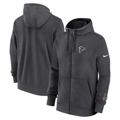 Atlanta Falcons Primetime Club Full-Zip Hoodie - Anthracite - Nike
