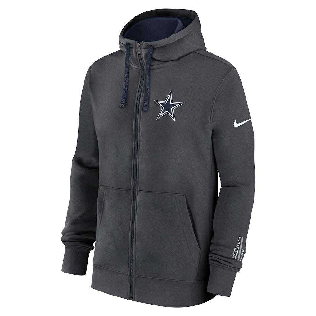 Dallas Cowboys Primetime Club Full-Zip Hoodie - Anthracite - Nike