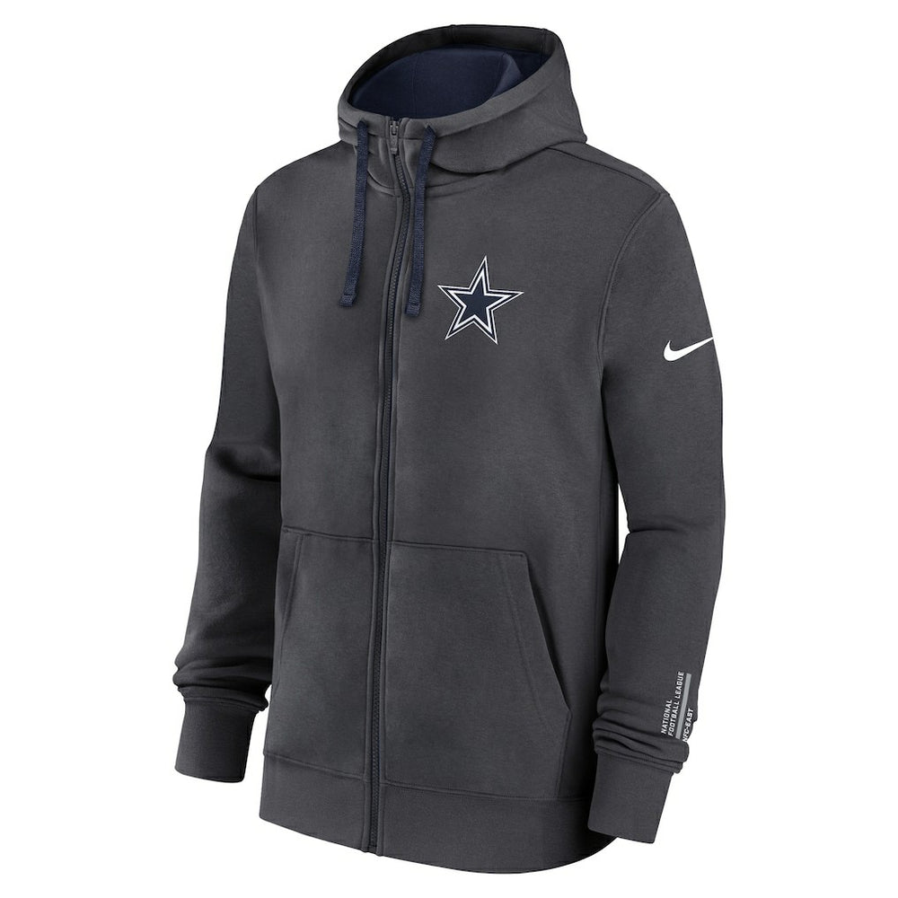 Dallas Cowboys Primetime Club Full-Zip Hoodie - Anthracite - Nike