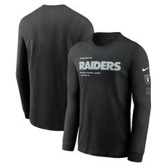 Las Vegas Raiders Play to Win Essential Long Sleeve T-Shirt - Black - Nike