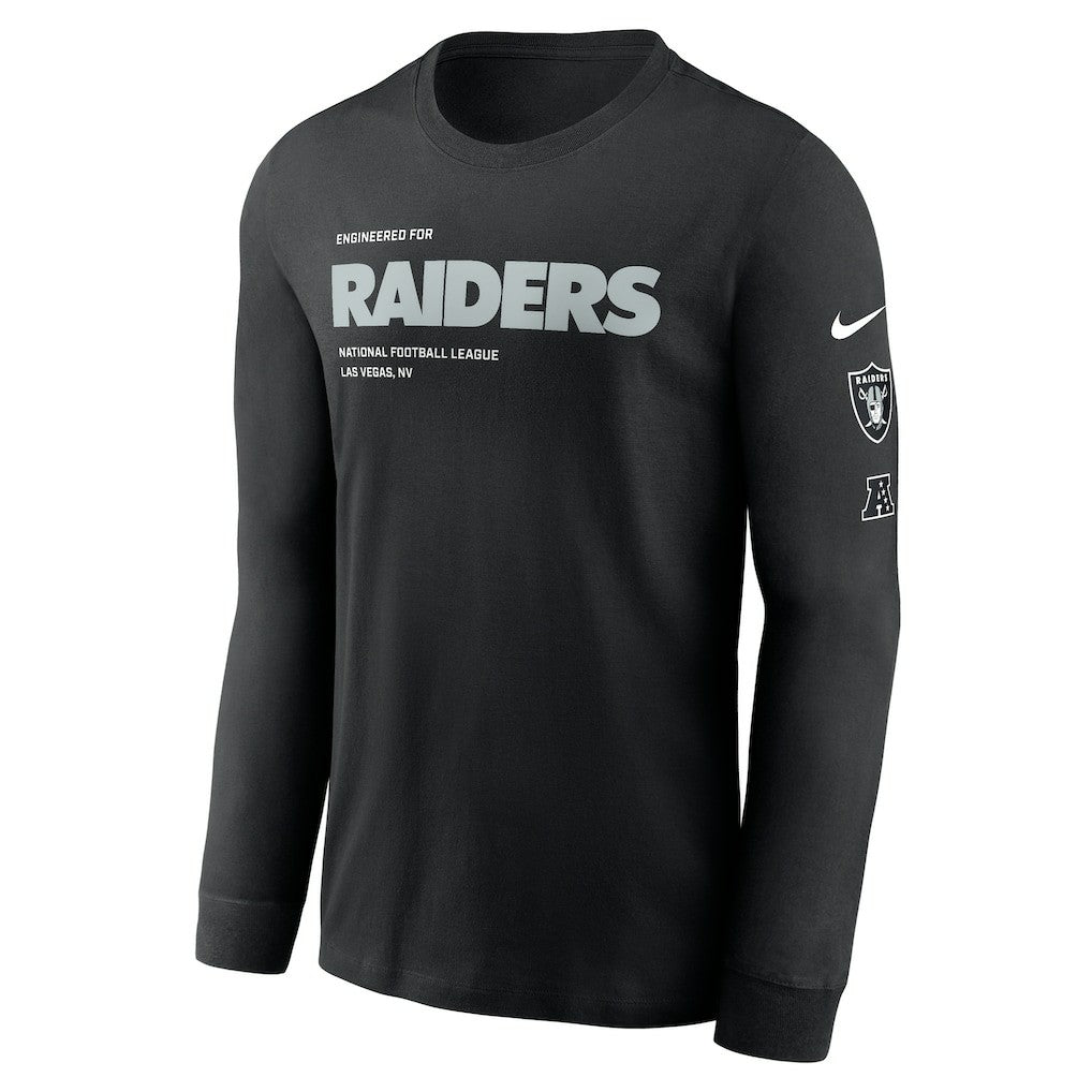 Las Vegas Raiders Play to Win Essential Long Sleeve T-Shirt - Black - Nike