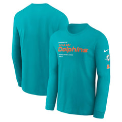 Miami Dolphins Play to Win Essential Long Sleeve T-Shirt - Aqua - Nike