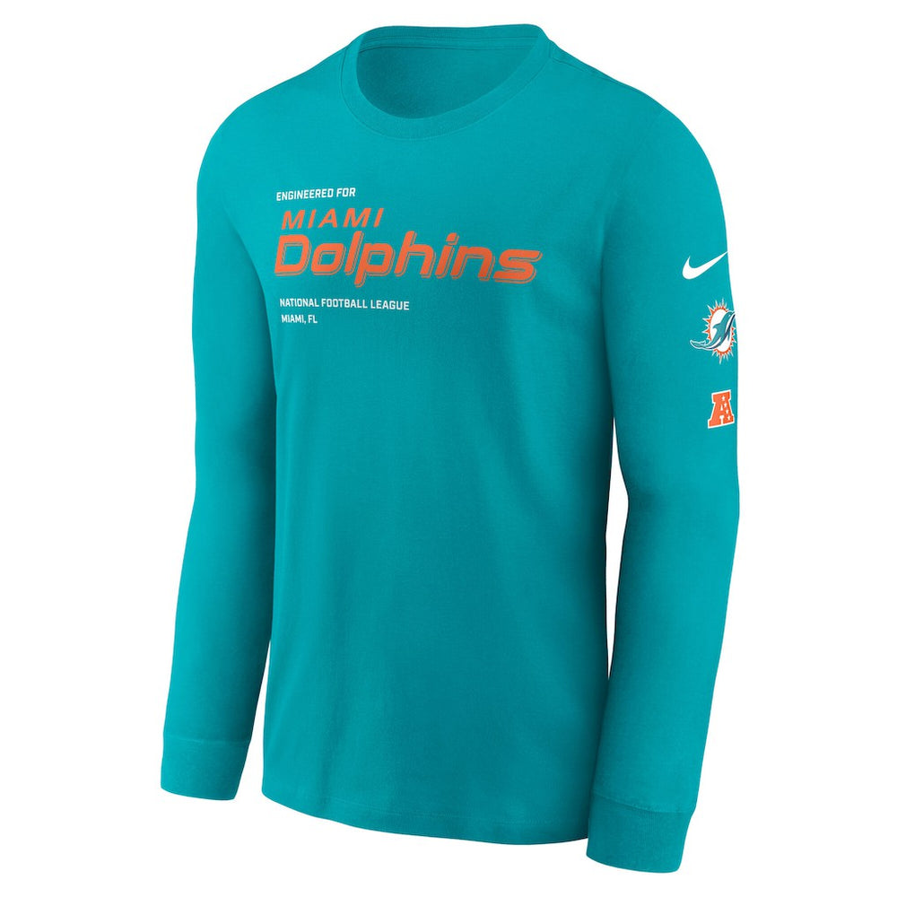 Miami Dolphins Play to Win Essential Long Sleeve T-Shirt - Aqua - Nike