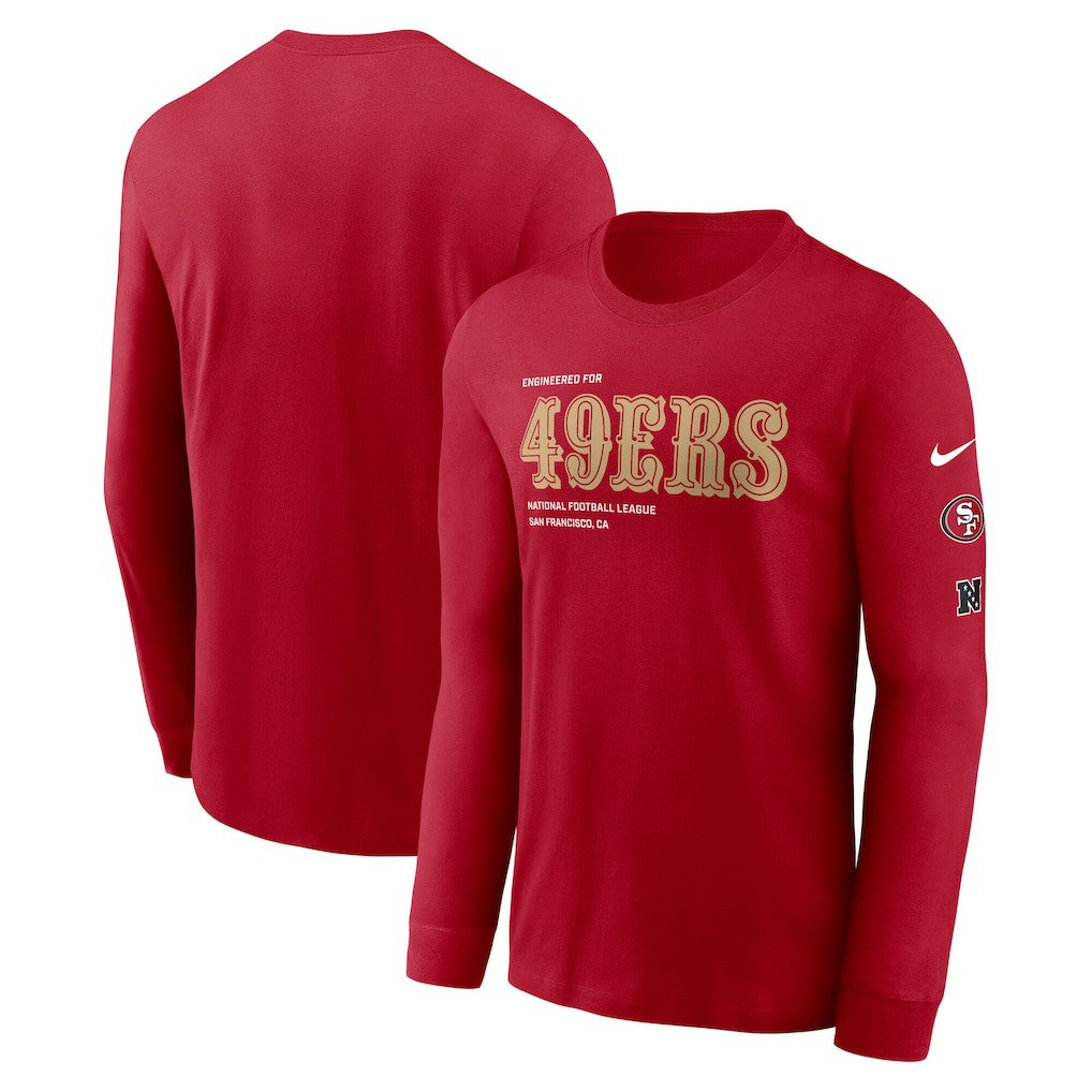 San Francisco 49ers Play to Win Essential Long Sleeve T-Shirt - Scarlet - Nike
