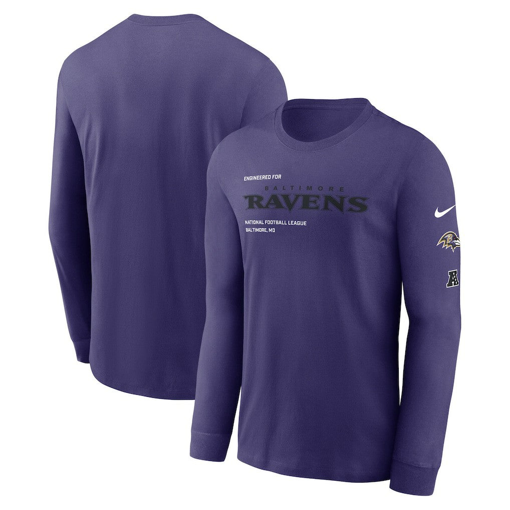 Baltimore Ravens Play to Win Essential Long Sleeve T-Shirt - Purple - Nike