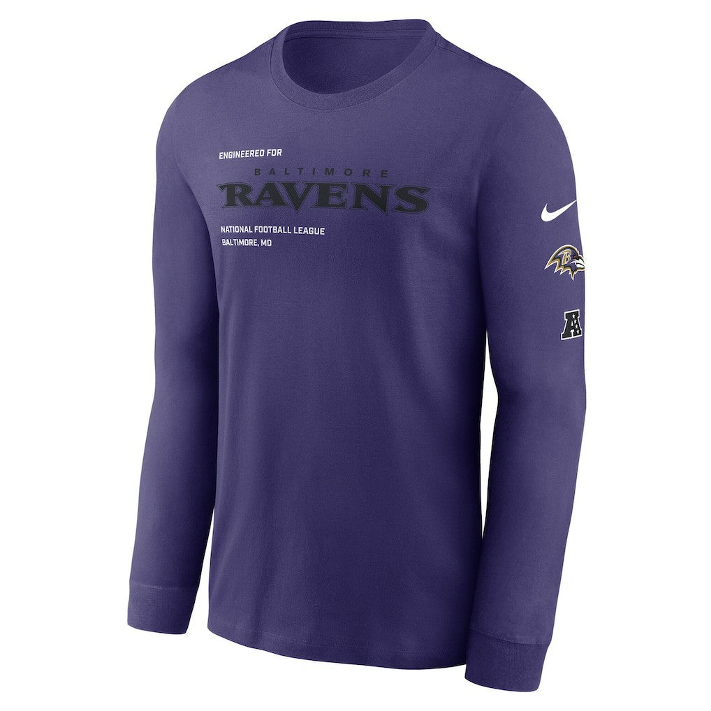 Baltimore Ravens Play to Win Essential Long Sleeve T-Shirt - Purple - Nike