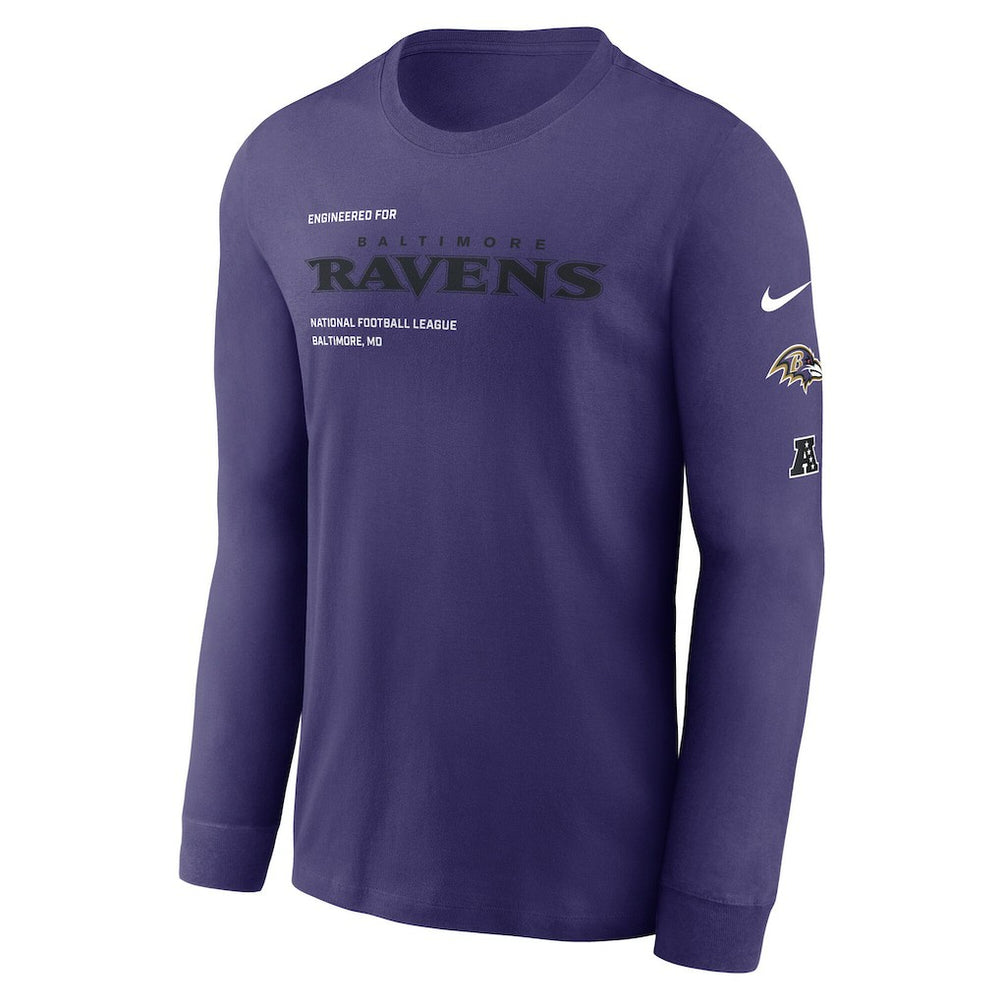 Baltimore Ravens Play to Win Essential Long Sleeve T-Shirt - Purple - Nike
