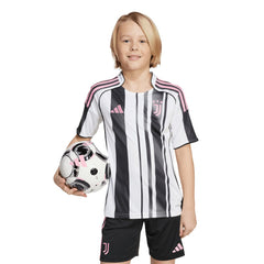 Adidas - Juventus Youth 2025/26 Home Replica Jersey - White