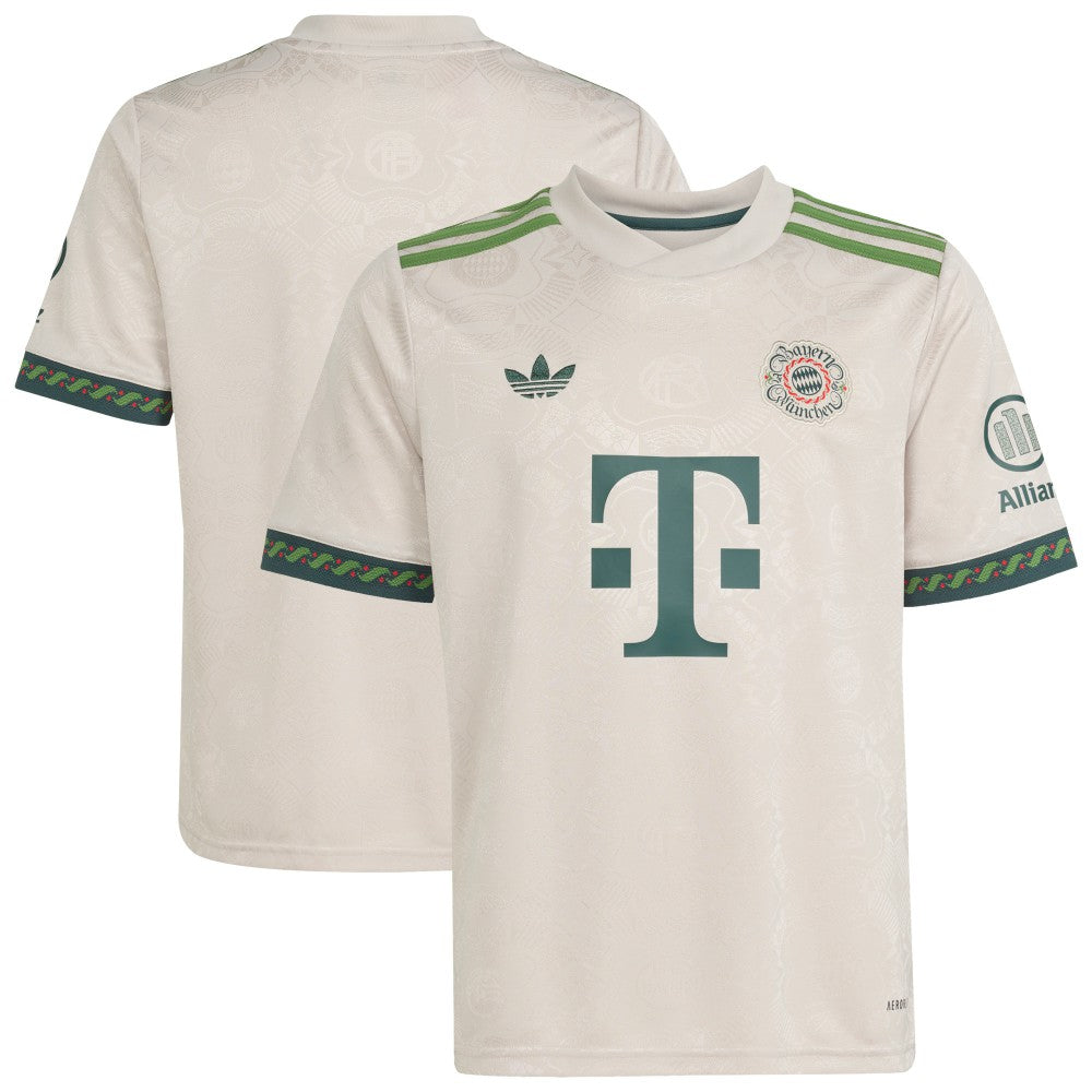 Adidas - Bayern Munich Youth 2025/26 Fourth Replica Jersey - Tan