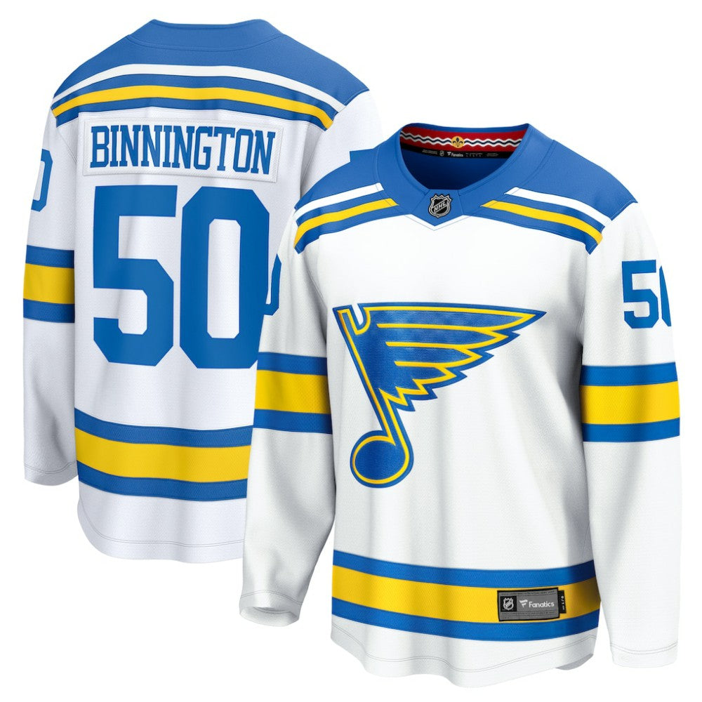 Jordan Binnington St. Louis Blues Fanatics Away Breakaway Player Jersey - White | Fanatics online